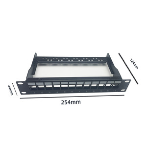 Panneau de brassage modulaire vierge 10 pouces à 12 ports, <span class=keywords><strong>compatible</strong></span> avec les modules <span class=keywords><strong>RJ11</strong></span> et <span class=keywords><strong>RJ45</strong></span> - Product Image 2