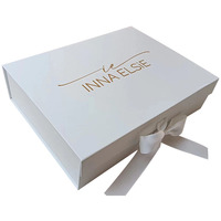 Boîte cadeau en carton de luxe personnalisée fermeture magnétique emballage en papier blanc pliable rigide boîte cadeau magnétique pliable UV feuille d'or logo
