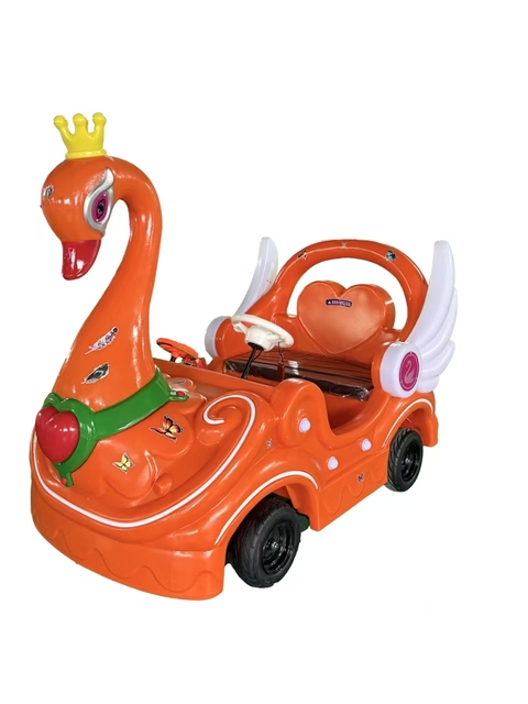 Pengxing 3 Wheels High Quality Performance Coin-operated Go-karts Outdoor Kids' Bumper Cars Swan-shaped Game Cars for Playground