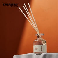 Bouteille de diffuseur en verre de luxe de 30ml 100ml vide avec bouchon à vis et sérigraphie pour le stockage des parfums