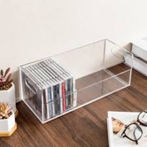 Handmade Counter Top Compact Disc Storage Display <b>Stand</b> Customizable Color & Size Clear Acrylic <b>CD</b> Rack Custom Logo JIC Brand - Product Image 5