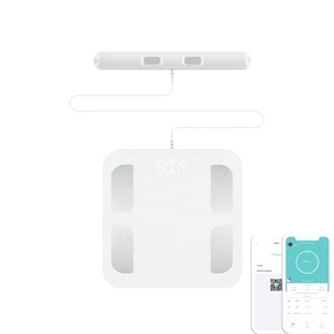 Balance connectée pour la salle de bain, 8 électrodes, impédance, IMC, plateforme en verre trempé numérique, qualité médicale, OEM ODM, couleur, 0,1 g - Product Image 1