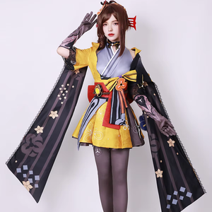 Jeu <span class=keywords><strong>Genshin</strong></span> Impact Chiori Cosplay Costume Perruque Inazuma Uniform Outfit Women Party Princess Dress Comic-Con Carnival Full Set - Product Image 1