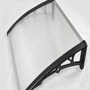 Soportes de aleación de aluminio para protección solar, toldo de plástico transparente de policarbonato para ventana