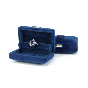 Stock emballage bijoux scatole regalo per imballaggio in scatola di anelli di velluto di fidanzamento sottile all'ingrosso - Product Image 3