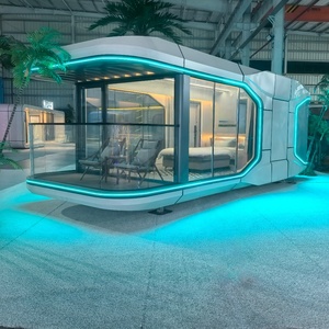 Cabaña Moderna Prefabricada Tipo Glamping <span class=keywords><strong>con</strong></span> Ventanas Panorámicas de Vidrio para Acampar <span class=keywords><strong>en</strong></span> Resorts, Hoteles al Aire Libre y Alojamiento - Product Image 4