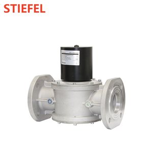 Vanne solénoïde de coupure rapide pour gaz DN100, raccord à bride, en aluminium, IP54, 200 mbar, personnalisable, DEVF100, pour chaudière industrielle - Product Image 2