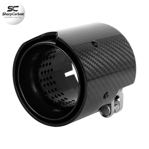 Embout d'échappement en fibre de carbone M Performance pour <span class=keywords><strong>BMW</strong></span> M2/<span class=keywords><strong>M3</strong></span>, modification de silencieux automobile, tuyau d'échappement noir - Product Image 5
