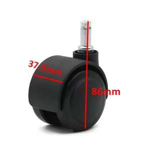 Ruedas de acero giratorias de 360° de 50 mm, negras, ajustables, silenciosas y ecológicas, directas de fábrica, para muebles de interior y exterior, hogar y oficina. - Product Image 4