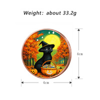Pièces de monnaie en cuivre personnalisées de 1 oz, motif double chat citrouille et fantôme, pièce de monnaie en métal, souvenir de collection d'Halloween, cadeau