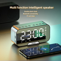 Nuevo Altavoz Bluetooth Q5 Mini con Diseño de Espejo, Reproductor de Audio Multifuncional, Reloj Despertador, Altavoz Inalámbrico con Tarjeta TF