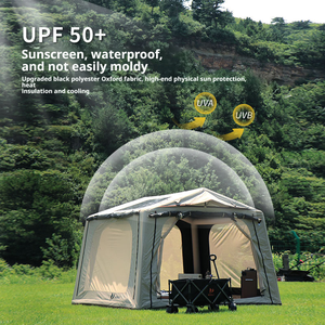 Carpa Inflable Portátil de Lujo para 4 Estaciones, 3-4 Personas, Fácil de Instalar, 2000-3000 mm, Impermeable, Resistente al Viento, Autoportante, de Tela de Algodón - Product Image 2