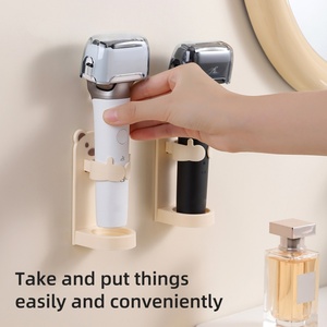Support OEM <b>Cute</b> Self Adhesive Electric Toothbrush Stand Storage Rack for Bathroom Wall Mounted <b>Bear</b> Shape Holder Cord Organizer - Product Image 6