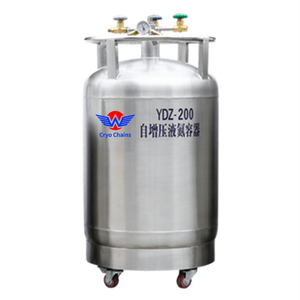 Contenedor criogénico de aislamiento térmico LN2, contenedor de nitrógeno líquido criogénico autopresurizado de 200 l para la industria alimentaria - Product Image 1
