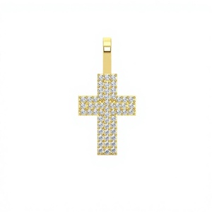 Minimalist Jesus <b>Cross</b> Pendants Necklace Gold Plated Fine Jewelry <b>Charms</b> Custom Natural Stone Christian Religious Gifts Ideas - Product Image 1