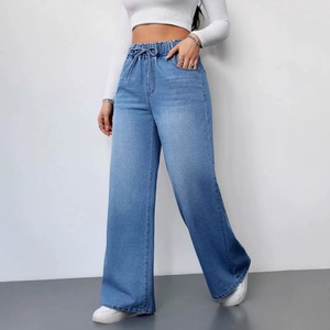 Nuovi <span class=keywords><strong>Jeans</strong></span> Primaverili 2025 a <span class=keywords><strong>Vita</strong></span> <span class=keywords><strong>Alta</strong></span> Elasticizzata, Casual, Taglie Forti, Gamba Dritta per Donna - Product Image 1