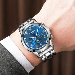 <span class=keywords><strong>Montre</strong></span> <span class=keywords><strong>à</strong></span> quartz <span class=keywords><strong>à</strong></span> trois aiguilles et six affichages, bracelet en acier, étanche, pour jeunes, loisirs, hommes et femmes, <span class=keywords><strong>montre</strong></span> de bureau - Product Image 2