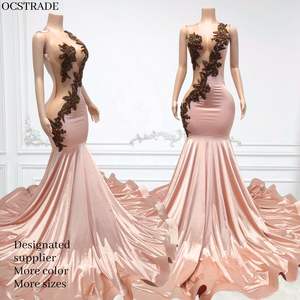 Vestido de Fiesta Largo MF con Pedrería Brillante, Diseño Elegante sin Espalda, Color Sólido Asimétrico, Estampado de Satén Cristal, Lavable - Product Image 1