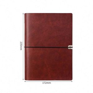 Custom A5 Retro Leather <b>Notebook</b> Journal <b>Thick</b> Travel Diary with Elastic Strap for Office, Gifts, and Promotional Branding - Product Image 4