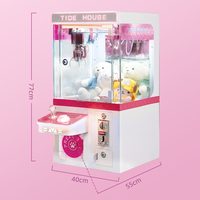Nouvelle Machine de Jeu à Grue à Pinces Mini Jouets en Peluche Cadeaux avec Monnayeur Billets et Pièces