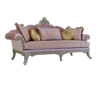 Fauteuils de luxe faits à la main Louis sculpture canapé en bois vintage canapé de salon classique français pour Villa hôtel palais royal