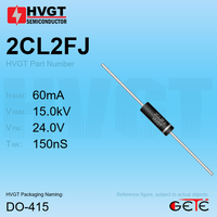 Diode redresseuse haute tension à récupération rapide HVGT 2CL2FJ 15kV 60mA DO-415 avec récupération inverse de 150nS pour alimentation de rayons X