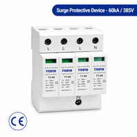 Parasurtenseur industriel TYCOTIU TY-60 385 4P 60kA AC pour machine CNC, équipement électronique, dispositif de protection contre la foudre, type T2