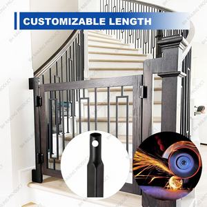 Barandilla de Escalera Rectangular Individual de Hierro Forjado para Interiores, Barandilla Decorativa de Hierro Forjado para Escaleras - Product Image 4