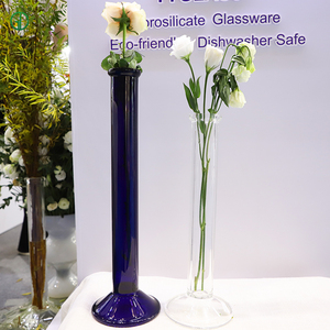 आधुनिक कलात्मक लंबा स्पष्ट रंग बोरोसिलिकेट ग्लास सिलेंडर <span class=keywords><strong>vase</strong></span> फूलों के लिए टेबलटॉप उपयोग हाइड्रोपोनिक शादी घर सजावट - Product Image 5