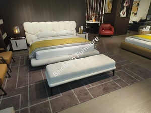 <span class=keywords><strong>Lit</strong></span> de maître moderne de luxe léger avec tête de <span class=keywords><strong>lit</strong></span> extra-large, <span class=keywords><strong>grand</strong></span> format, écran large, <span class=keywords><strong>lit</strong></span> moelleux, style français, à prix abordable - Product Image 2