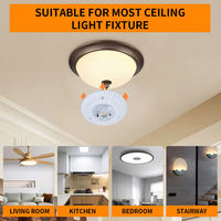 Kit d'éclairage LED de remplacement YR_Super haute qualité 3 puissances commutables 5 CCT pour ventilateur de plafond et plafonnier avec télécommande