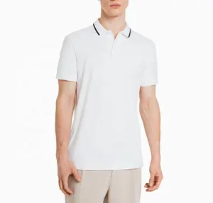 black Striped short sleeve polo shirts men's t shirt regular fit luxury polo shirt