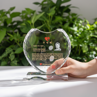 Offre Spéciale : Trophée Cœur en Cristal Transparent Facetté, Gravure Personnalisée, Récompenses Caritatives, Cadeaux d'Amour, Stock Limité, Expédition Rapide