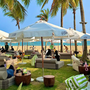 Sombrilla de Playa Grande para <span class=keywords><strong>Patio</strong></span> con Base de Aluminio, Protección Solar para Exteriores, Logotipo Personalizado, Impermeable, Plegable, Decorativa - Product Image 3