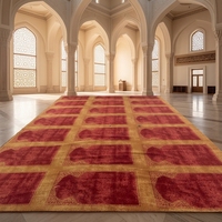 Rouleau de tapis jacquard Axminster 80% laine + 20% nylon, ignifuge et nouveau design - Vente chaude pour la prière en mosquée