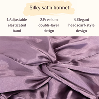 Bonnet en satin turban en gros pour soins capillaires, personnalisable avec logo et emballage, bonnet de nuit doux pour femmes