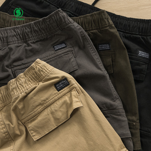 Nuovi <span class=keywords><strong>Pantaloni</strong></span> <span class=keywords><strong>Cargo</strong></span> Jogger Autunnali Lavaggio Tinti in Capo Vintage <span class=keywords><strong>Pantaloni</strong></span> Casual da <span class=keywords><strong>Uomo</strong></span> Stile Morbido - Product Image 4