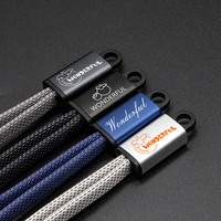 Câble de charge USB portable mini 4-en-1 avec porte-clés, charge rapide 60W, USB-A vers Type-C, transfert de données, cadeau promotionnel