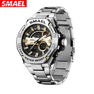 Montre-bracelet numérique pour homme SMAEL 8090 à double fuseau horaire, best-seller, marque OEM, personnalisez votre propre montre - Product Image 2