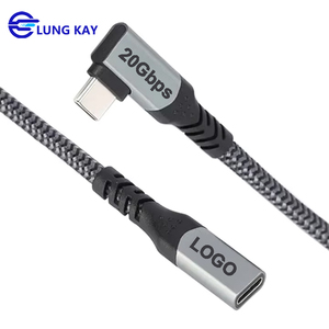 Lung Kay 1 m 2M 3M USB-C cáp mở rộng 20gbps 1000W USB 3.2 Loại C 3.1 Nam cho nữ cáp mở rộng cho MateBook - Product Image 1