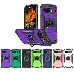 Funda de armadura a prueba de golpes para <span class=keywords><strong>Google</strong></span> Pixel 9A Pixel 9 Pro XL 8A 7A 8Pro 7Pro con soporte de anillo de Metal funda de soporte para teléfono de coche - Product Image 2