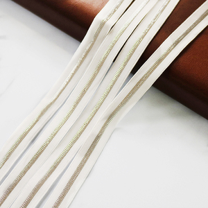 2022 nueva moda Material de nailon brillante plata oro negro banda elástica de rayas metálicas para prendas - Product Image 3