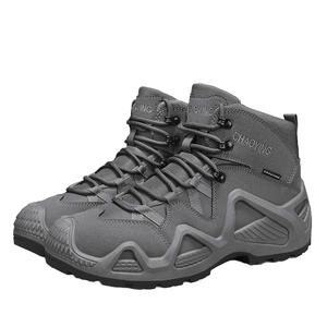 Bottes de style Martin pour hommes, best-seller, chaussures de sport d'extérieur antidérapantes pour l'automne, chaussures de randonnée et de voyage, bottes de travail mi-hautes à semelle épaisse pour hommes - Product Image 1