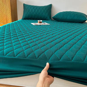 Draps de protection de matelas imperméables de qualité pour hôtels et maisons Couleur unie Housses ajustées de lit respirantes pour adultes Style uni - Product Image 6