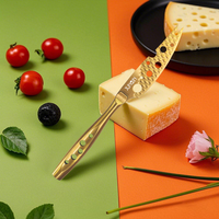 Couteau à fromage semi-moelleux Junqin portable en acier inoxydable, durable, antiadhésif, écologique, compatible lave-vaisselle, multifonction