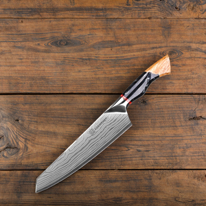 Cuchillo Kiritsuke KEEMAKE de Alta Calidad de 8 Pulgadas con Patrón Damasco, Cuchillo Japonés de Cocina para Cortar Carne con Mango de Resina - Product Image 1