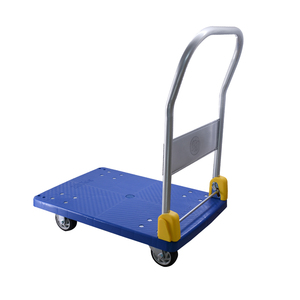 Carrello Pieghevole Industriale Blu 50*70cm, Capacità 200kg, Carrello a Quattro Ruote con Piattaforma in Plastica PP per Magazzino - Product Image 4