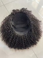 Perruques en cheveux humains 100% purs à prix d'usine abordable, perruque courte bouclée crépue sans dentelle, perruque brésilienne en cheveux humains avec frange