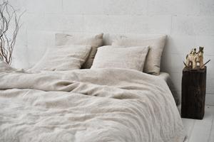 Wholesale Customizable <strong>Neutral</strong> Color Linen <strong>Bedding</strong> <strong>Set</strong>, Solid Color Plain Luxury Hotel Style Sheets Bulk Supply - Product Image 3