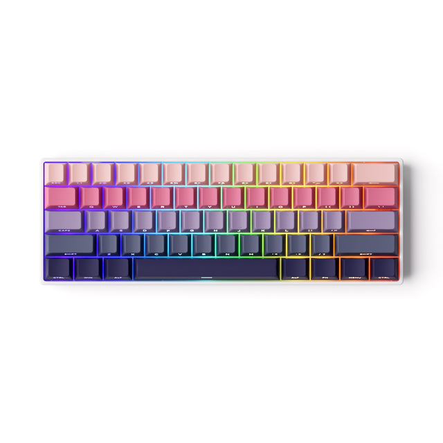 For FUN60 Max HE Mechanical Magnetic 61-key 60% Layout Phantom Pink-ST Wireless ARGB 500Hz Refresh Rate Hot-Swap Custom